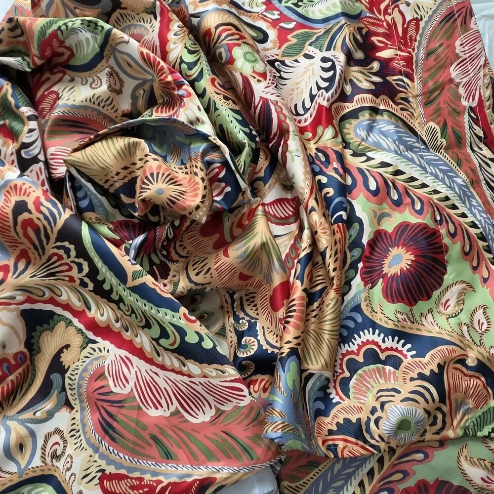 Pier 1 Set (2) Imports Curtain Panels Vibrant Paisley Window 54
